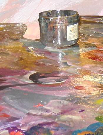 Palette et peinture