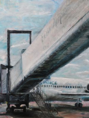 Euroairport Bâle Freiburg Mulhouse- Gissinger-Mariele-Peinture-huile-Peinte-Artiste-Art-gm-Alsace-France